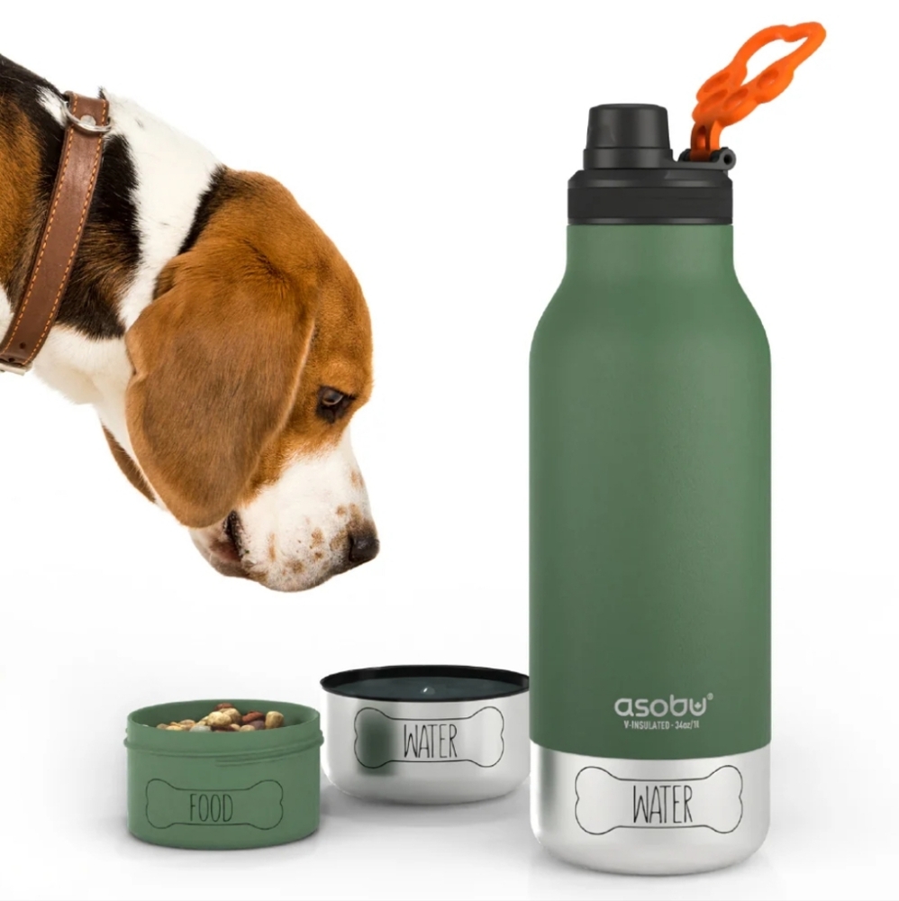 Asobu Green Barky Bottle 34oz Bottle